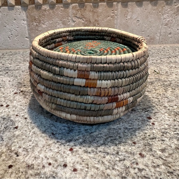 Natural Woven Coasters - Set of Six - Picture 2 of 5